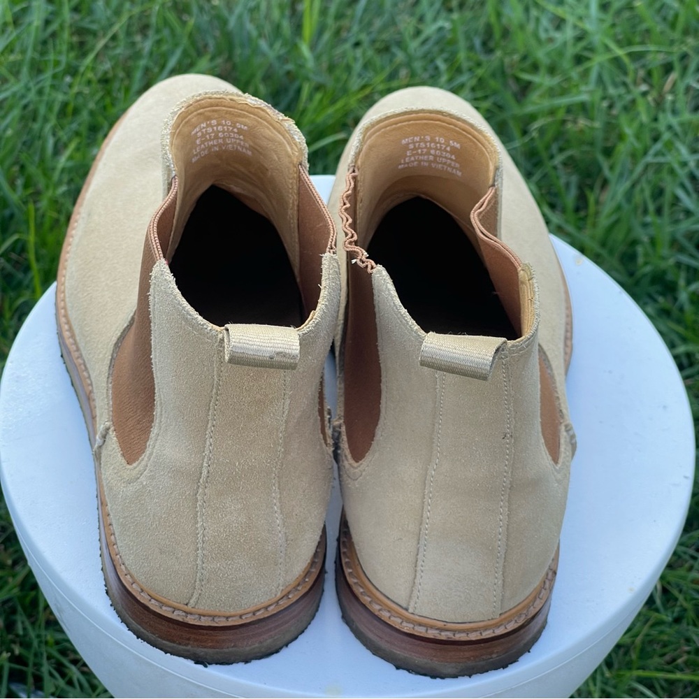 Sperry Gold Cup Boots Mens Size 10.5 Tan Brown Suede Crepe Soles Chukka Slip On - Picture 8 of 13